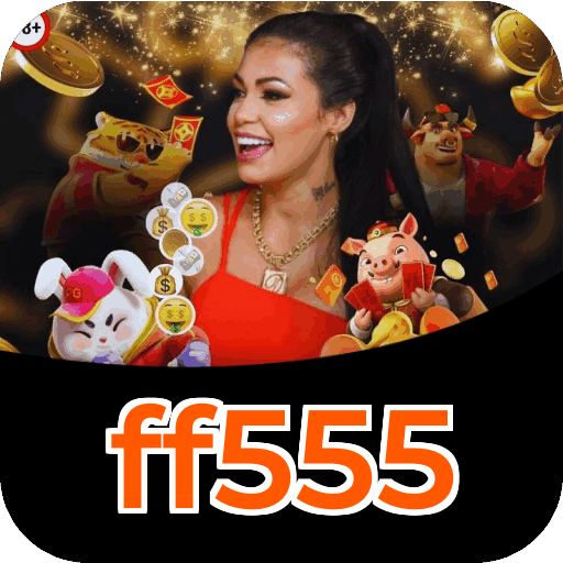 Passo a passo visual mostrando processo de download e instalação do aplicativo ff555
